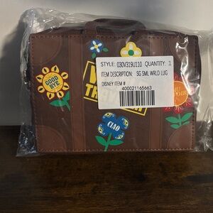 Disney Brown  Epcot Passport Floral Clutch